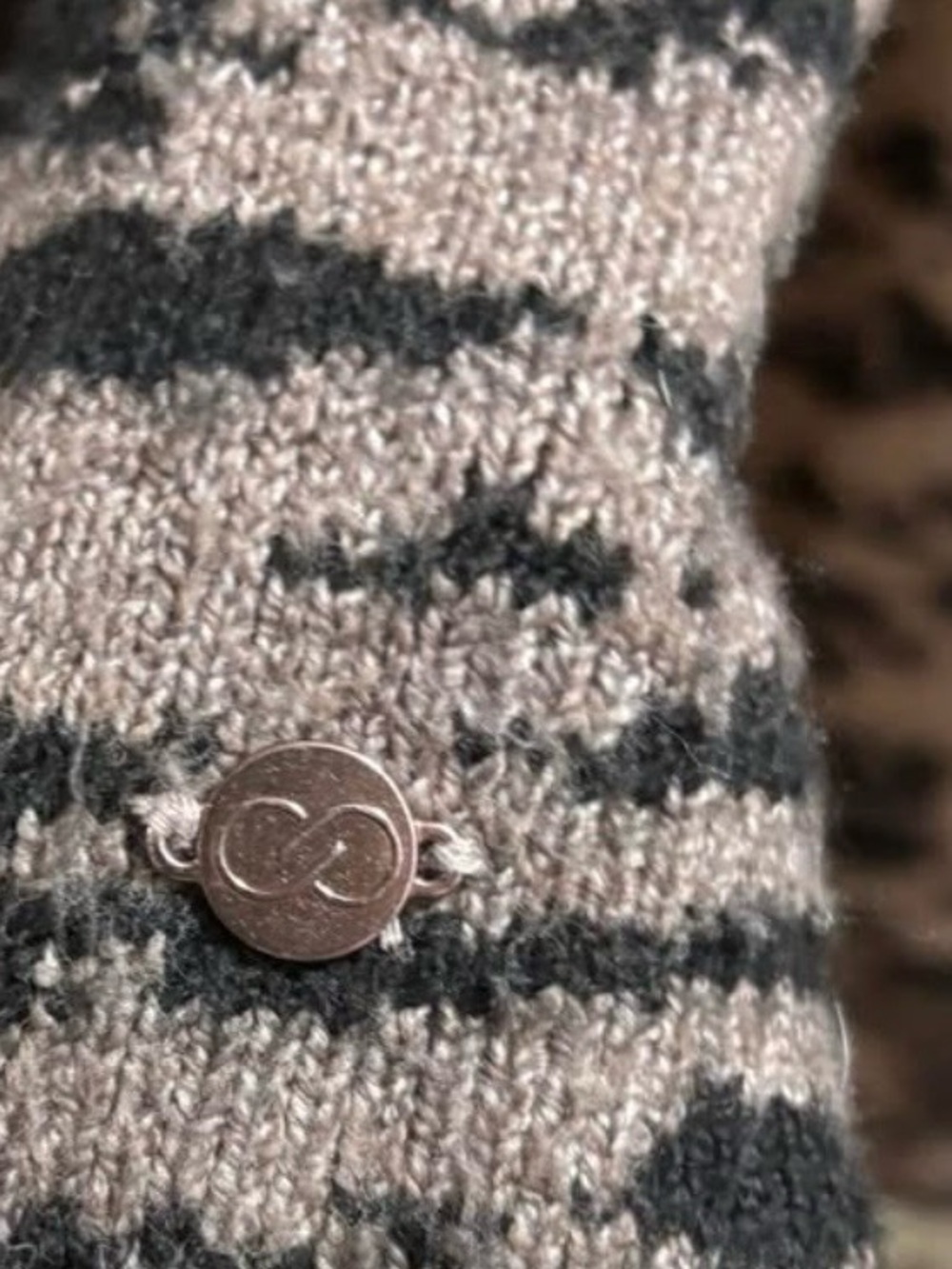 Cozy Cardigan in Taupe and Black Animal Print - Picture 3 of 5